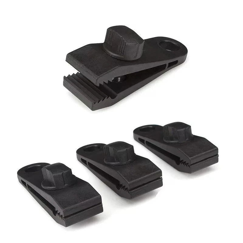 Tent Clips & Carabiner Set, Windproof Reinforced Clamps for Canopy Rainfly Fixing, Outdoor Use