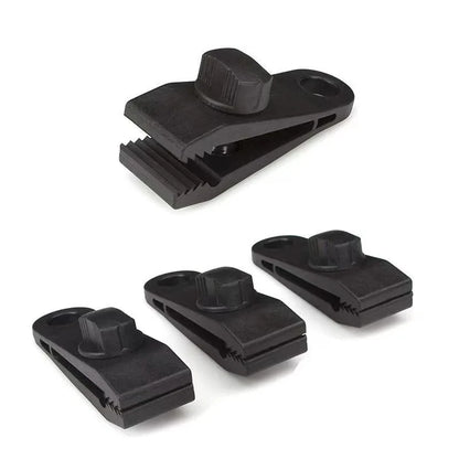 Tent Clips & Carabiner Set, Windproof Reinforced Clamps for Canopy Rainfly Fixing, Outdoor Use