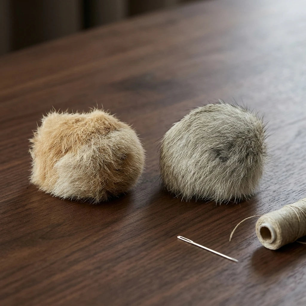 1/2/3/6pcs Rabbit Fur Ball Interactive Cat Toy Pet Product Containing Catnip Toy Ball Chasing Plush Toy Ball Cat Accessories 8cm
