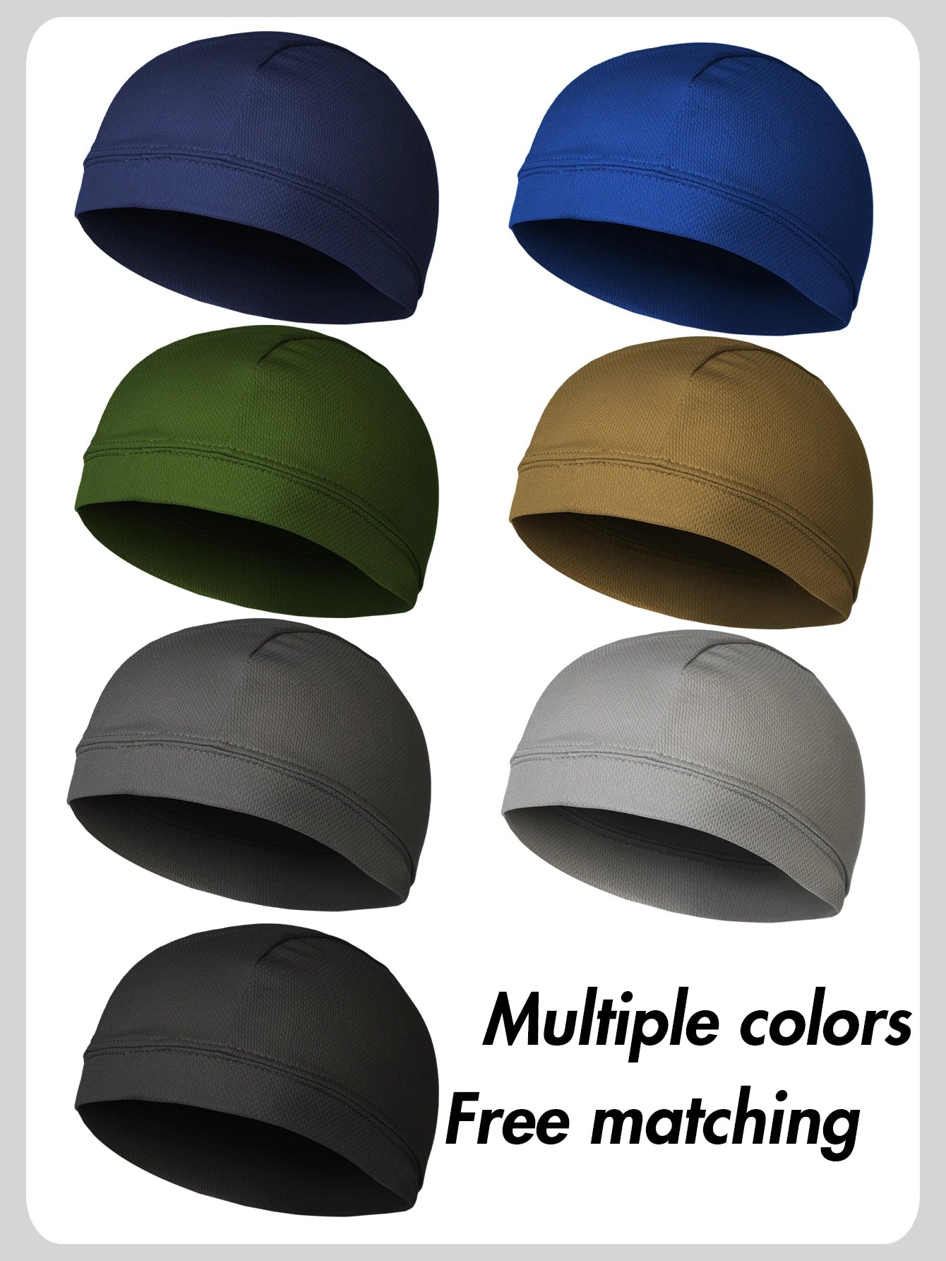 Cooling Quick Dry Breathable Mesh Beanie Hat Fishing Hiking Runing Sports Hat Cycling Motor Helmet Inner Cap Sweat Head Wraps