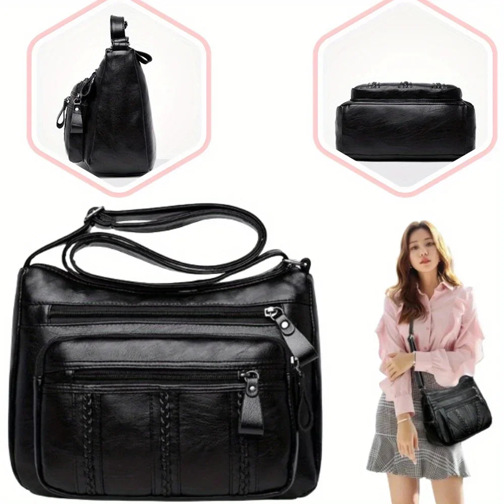 2025 New Large Capacity Middle aged Women's Bag Multi layer Lightweight Mother Bag Crossbody Bag Elderly Bag Shoulder Bag