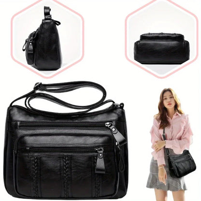 2025 New Large Capacity Middle aged Women's Bag Multi layer Lightweight Mother Bag Crossbody Bag Elderly Bag Shoulder Bag
