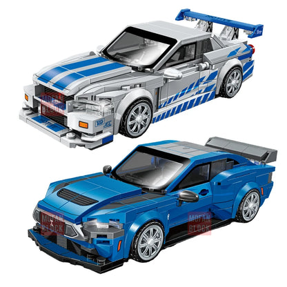 SEMBO BLOCK City Famous Technical Sports Car Supercar Model Assembly Building Block Classic Vehicle Series Bricks Boy Toys Gifts