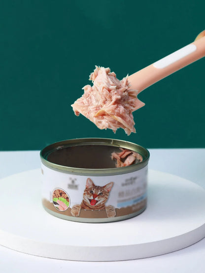 Pet Food Can Spoon And Lid, Cute Long Handle Spoon, Suitable For Wet Food, Canned Food, Snacks, Easy To Clean, Cats And Dogs
