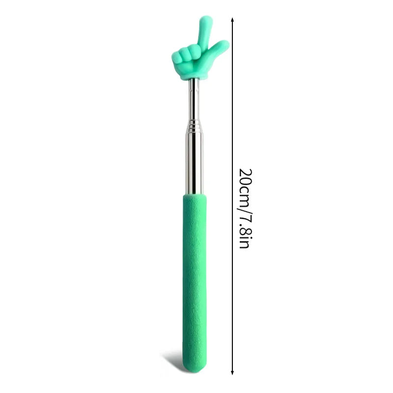 1pPointer Finger Stainless Steel Reading Sticks Telescopic Reading Finger Teaching Aids Gift for Teachers Pointer Finger Stick
