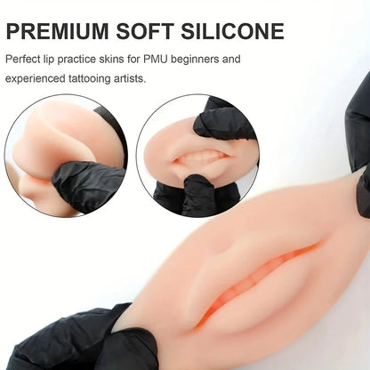 1/3/5Pcs Soft Silicone lip practice 3D Practice Lips Mold  With Teeth Reuseable Training Skin For Lip Blush Permanent Makeup