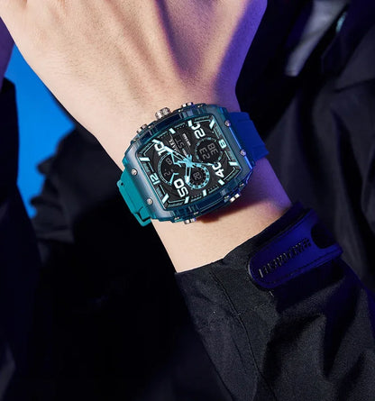 SMAEL 8109 Digital Watch Men Outdoor Sport 5ATM Waterproof LCD Electronic Male Quartz Watches for Men's Chronograph Wristwatch