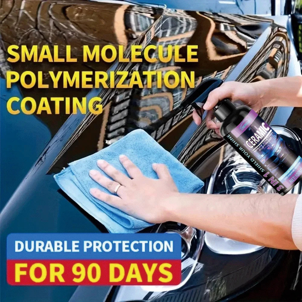 Nano Ceramic Car Coating Spray 3-in-1 High-Quality Anti-Scratch Gloss, Suitable for All Car Models' Paint Surfaces