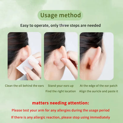 12/30Patches Elf Ear Support Stickers Invisible Ear Corrector Earlobe Support Patches Elf Ear Makeup V-Face Stickers Easy Use