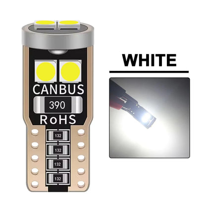 2/4/6/8/10/20 PCS T10 W5W LED Bulb Canbus Car Interior Dome Door Glove Box Trunk License Plate Lights 12V 6SMD 400LM 6500K White