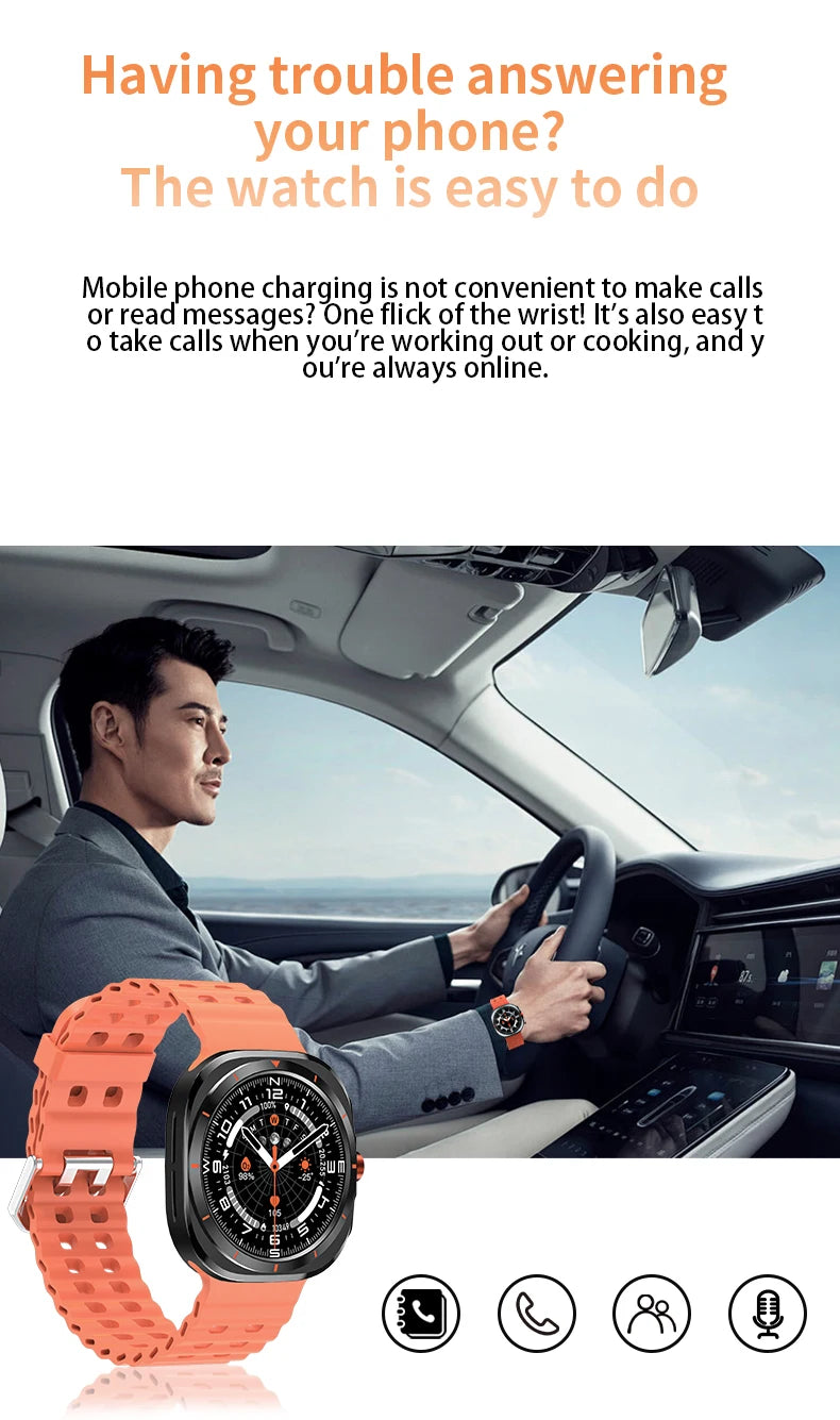 G.L Wear 2025 New Smartwatch for Men Heart Rate Monitoring Bluetooth Calling Fitness Tracking Pedometer Men's Smartwatch