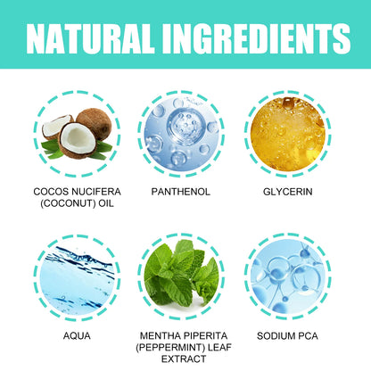 Coconut Mint Pulling Oil Mouthwash Kit With Tongue Scraper Fresh Oral Breath Odor Removal Alcohol-Free Whiten Tool Mouth Care
