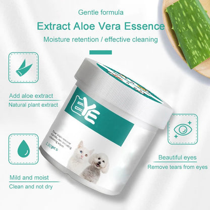 New Pet Eye Wipes Cats And Dogs Tearmark Wet Wipes Cats And Dogs Universal No Irritation Cleaning Products 130 Canned Wipes