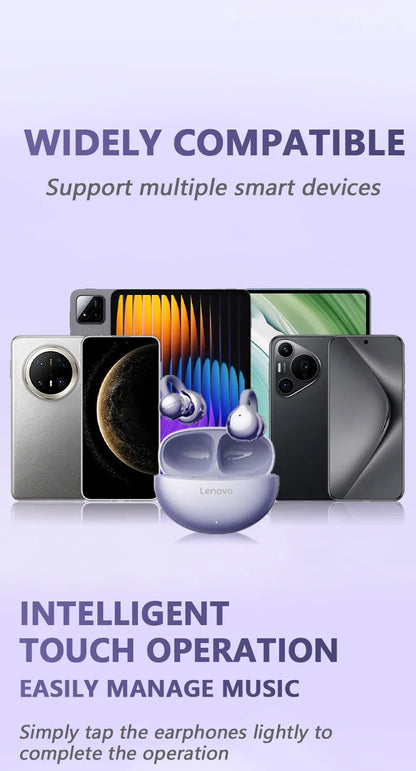 Lenovo Wireless Bluetooth 5.4 Earphones TWS Panoramic Sound Effects Ultra Long Battry Life Headphones Comfortable To Wear TA410