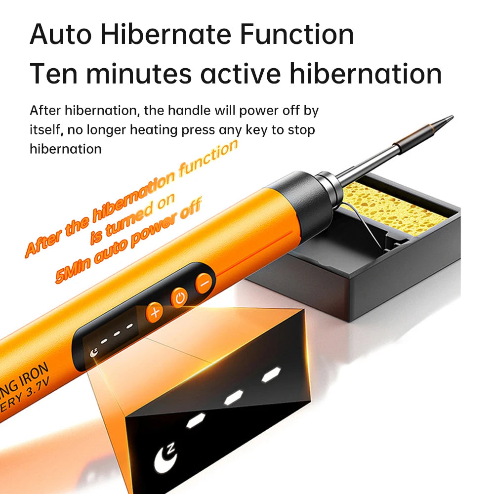 USB digital display soldering iron Type C interface mini soldering iron set 260-420 ℃ five temperature switching