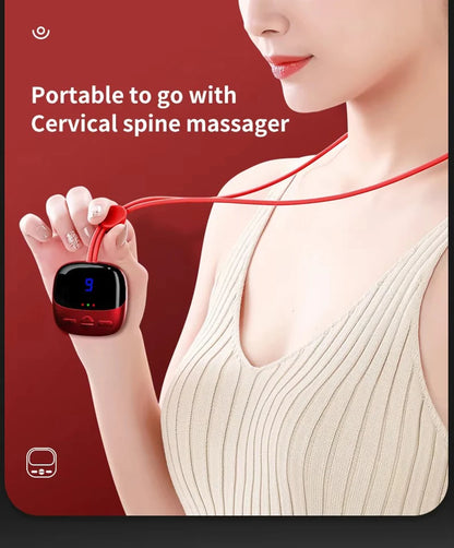 NEW Mini Smart Hanging Neck Shoulder Cervical Spine Massager Mini Portable Hot Compress Neck Artifact Dredging Neck Protector