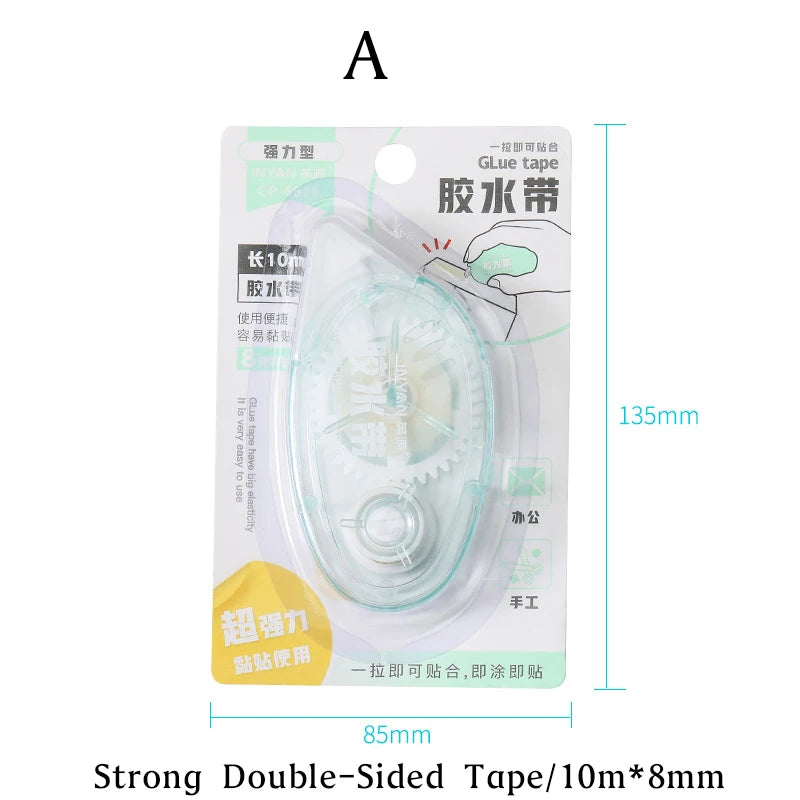10m*8mm Strong Double Sided Adhesive Glue Tape DIY Scrapbooking Office Stationery Supplies High Viscosity Roller Tape