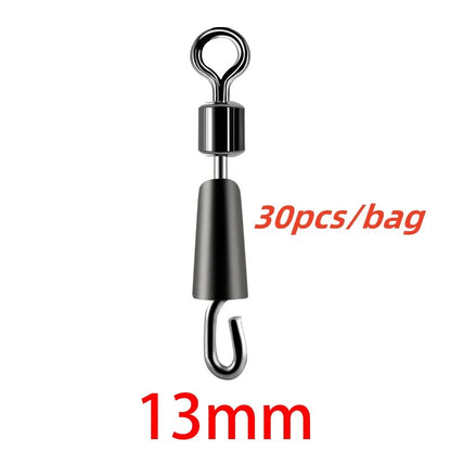 30/50PCSFishing Bearing Swivels Ball Bearing Swivel Solid Rings Fishing Connector Ocean Boat Quick Fast Link Connector
