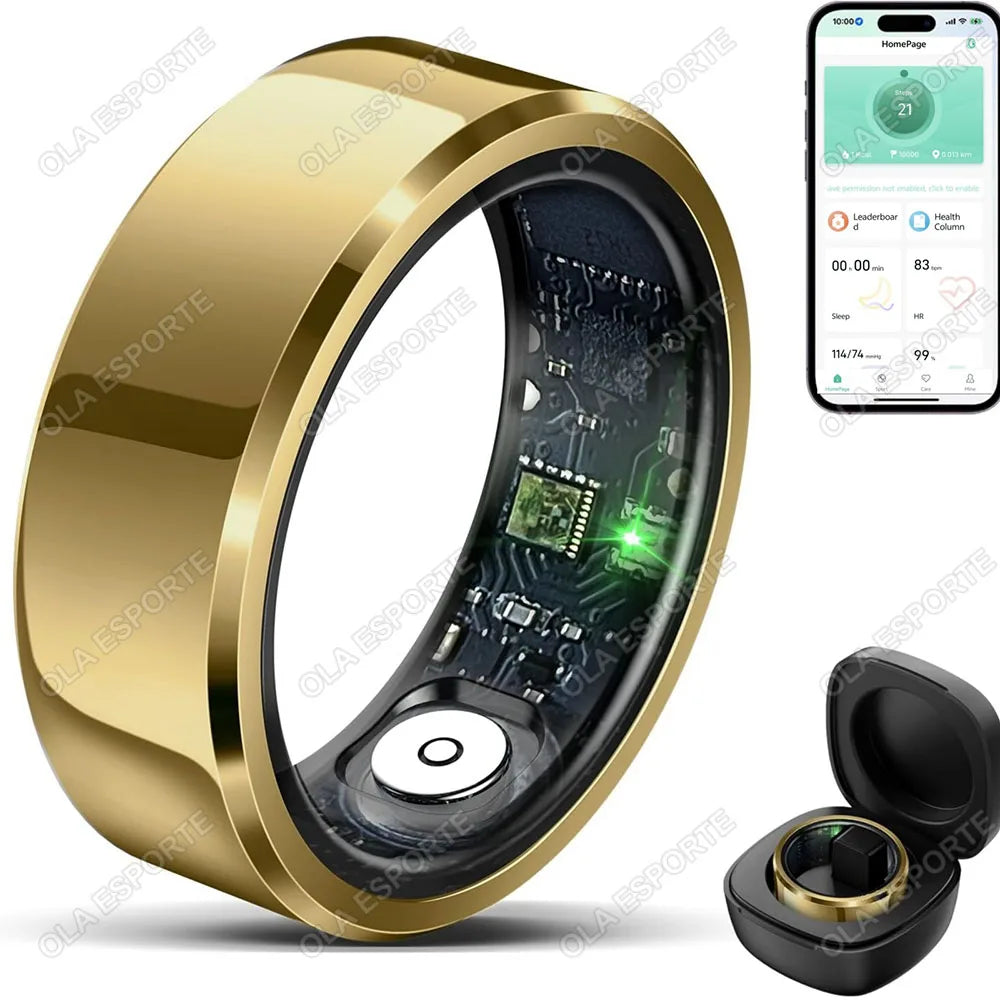 2026 Smart Ring Blood Pressure Heart Rate Sleep Monitoring Smartring IP68 & 5ATM Waterproof Multi-sport Smartring Man Women R11C