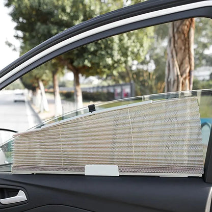 1PCS Car Side Folding Sunshade Retractable Car Front/Rear Window Sunshades Mesh UV Protect Curtain Foldable Auto Truck SunShield