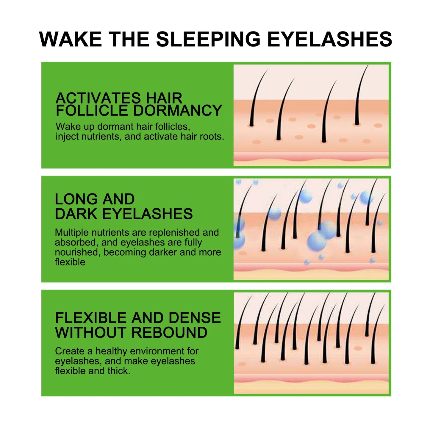 Castor Oil Eyelash Growth Serum With Brush Multipurpose Hair Eyebrow Eyelash Growth Thick Essence Nourishing Moisturize Liquid