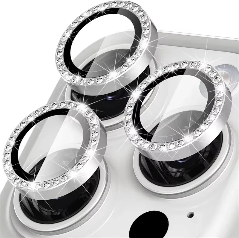 Glitter Diamond Rhinestone Camera Lens Protector for iPhone 17 18 Pro Max 16 16Pro 15 14 Plus 13 12 Mini 11 Air 17Pro 18Pro Max