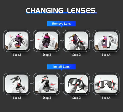 Kapvoe Cycling Glasses Polarized MTB Road Bike Glasses UV400 Protection Sunglasses Ultra Light Sport Eyewear Equipment