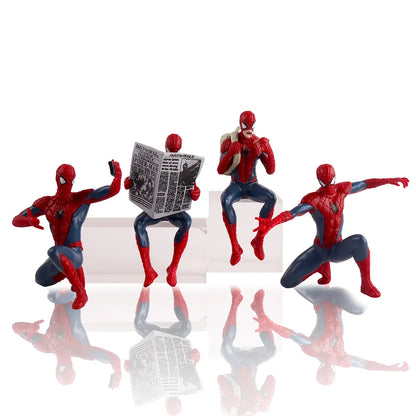 4PCS Hasbro Marvel Spider Man Superhero Spiderman 7-9cm Action Figure Spider-Man Anime Collection Mini Toys Model Children Gift