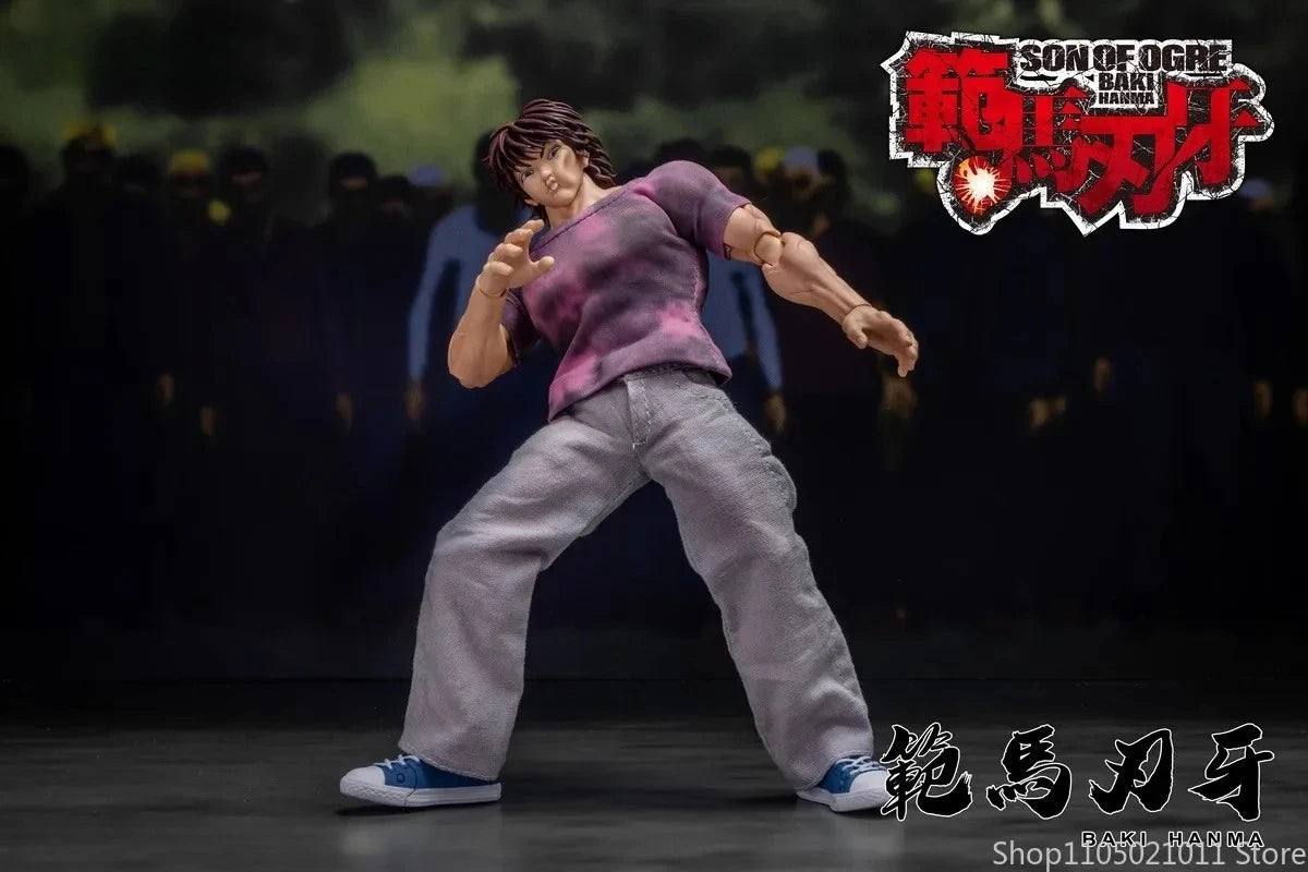 1/12 Scale Anime Baki Hanma Oni Action Figure Real Man Assembly Model Figurine Office Desktop Decoration Ornaments Boy'S Gifts