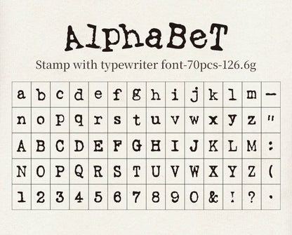 Journal GO 70pcs/set Wooden Rubber Alphabet Letter Number Stamp Set for Card Collage Junk Journal Scrapbooking DIY Standard Seal