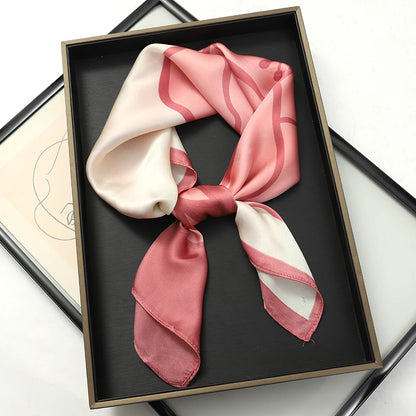 2025 New Fashion Luxury Printed Square Shawl Women 70x70cm Pashmina Silk Scarf Neck Headband Bandana