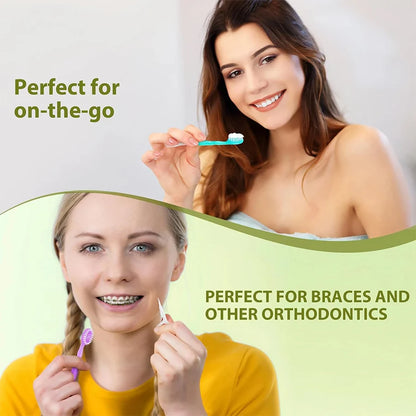 Portable 5-in-1 toothbrush dental floss 8/16pcs for oral cleaning, disposable toothbrush for adults on business trips