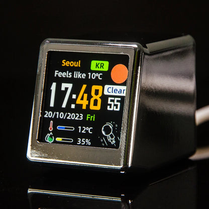 GeekMagic Ultra Smart WiFi Weather Forecast Station Bed Clock for Desktop Decoration, photo Album with Gif Animation