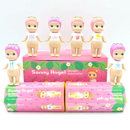 Sonny Angel Blind Box Toys Seoul Series Anime Action Figures Ornaments Strawberry Dolls Fans Children Christmas Birthday Gifts