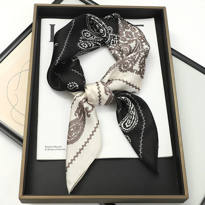 2025 New Fashion Luxury Printed Square Shawl Women 70x70cm Pashmina Silk Scarf Neck Headband Bandana