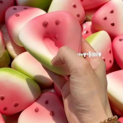 Cute Watermelon Squishy Fidget Toy Slow Rebound Decompression Toy Anti-Stress Slow Rising Fruit Soft Stress Relief Squeeze Toy