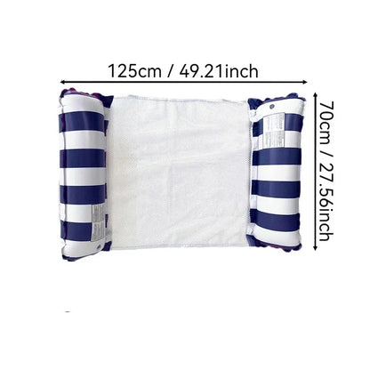 1pc Inflatable Foldable Floating Row Swimming Pool Party Water Hammock Air Mattresses Pvc Stripe Water Floating Inflatable Mat