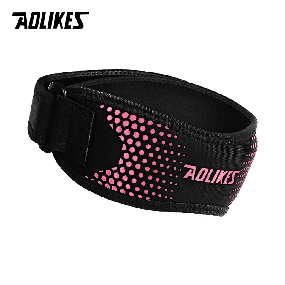 AOLIKES 1PCS Knee Braces for Knee Pain,Patella Knee Support Strap,Adjustable Patellar Tendon Stabilizer Band for Basketball