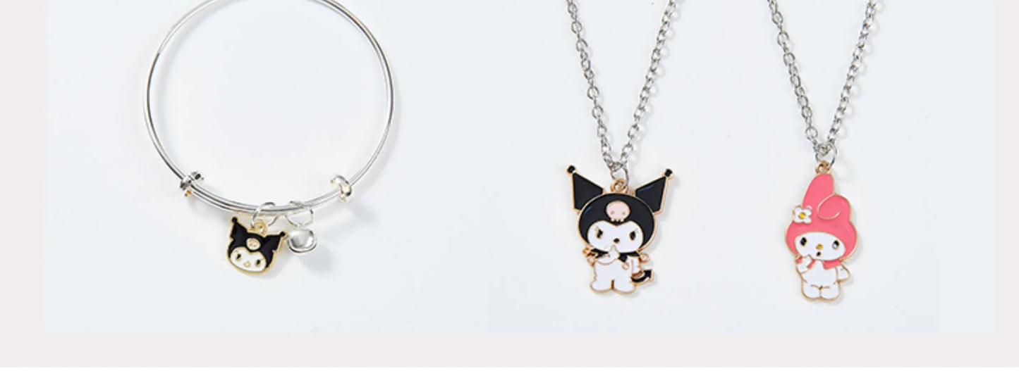 Cute Kuromi Cinnamoroll Melody Christmas Advent Calendar Kawaii Random Figure Ornament Anime Cartoon Keychain Kids Toy Gift