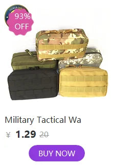 Molle Utility EDC Waist Bag Tactical Pouch Medical First Aid Bag Outdoor Sports Camping Hunting Waist Belt Pocket Sundry Bag