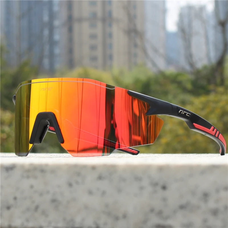 NRC Cycling Sunglasses 1lens UV400 TR90 Sports Bicycle Glasses MTB Mountain Bike Fishing Hiking Riding Eyewear for Men Women