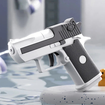 Mini Water Pistol Mechanical Continuous Firing Water Gun Summer Pool Shooting Watergun Manual Water Gun Outdoor Game Toys Gifts