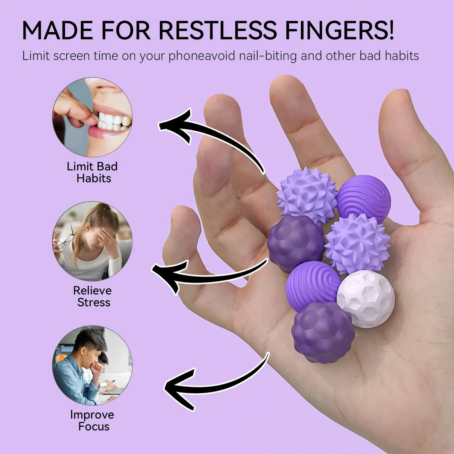 Silicone Magnetic Sensory Balls Fidget Toy Worry Balls Autism Calming Fidgeting Toy Anxiety Relief Stress Sensory Toy