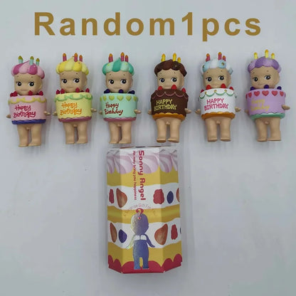 Sonny Angel Birthday Cake Series Mysterious Box Kawaii Surprise Box Anime Figures Ornaments Cartoon Model Doll Toy Gifts