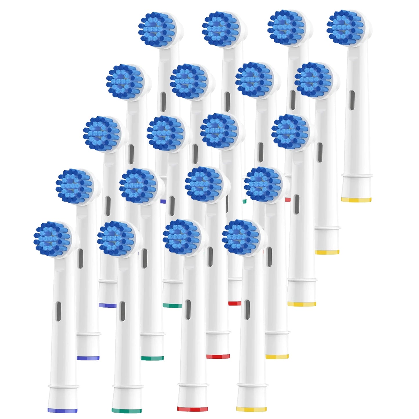 4/8/12/16/20 Pack Sensitive Gum Care Soft Bristle Replacement Brush Heads Compatible with Oral b Braun Electric Toothbrush