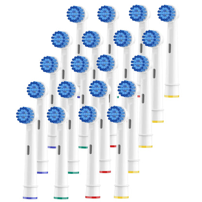 4/8/12/16/20 Pack Sensitive Gum Care Soft Bristle Replacement Brush Heads Compatible with Oral b Braun Electric Toothbrush