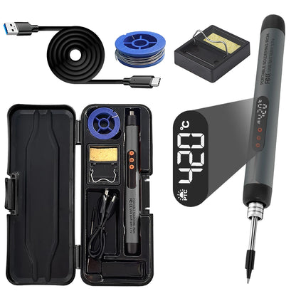 USB soldering iron mini small soldering iron set portable household type-C interface 800mAh battery Adjustable temperature