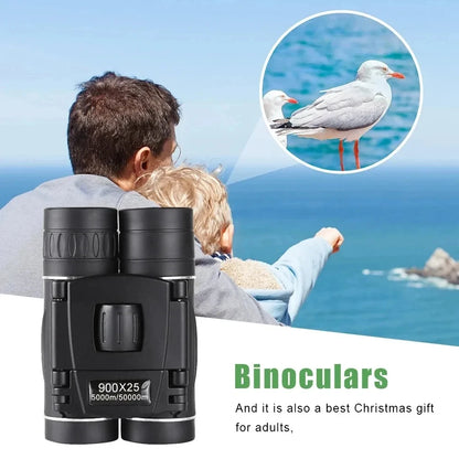 Powerful Long Range 900x25 BAK4 Telescope Low Light Jumelles for Hunting Camping Outdoor Binoculars