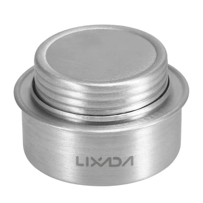 Portable Mini Aluminum Alloy Alcohol Camping Stove with Lid for Outdoor Hiking and Backpacking