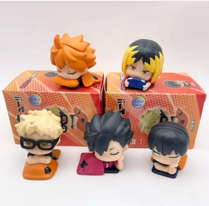 New In Stock Japanese Anime Volleyball Youth Shoulder To Shoulder Sleep Blind Box Kawaii Action Figure Desktop Ornament Gifts